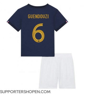 Frankrike Matteo Guendouzi #6 Hemmatröja Barn VM 2022 Kortärmad (+ korta byxor)